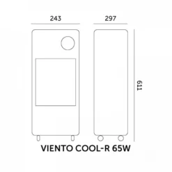 Luftkøler | 65W | VIENTO COOL R | Sort