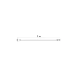 Lyskæde | 5m | 5xE27 | Inkl. lampeskærm | CRETE M1 | Sort