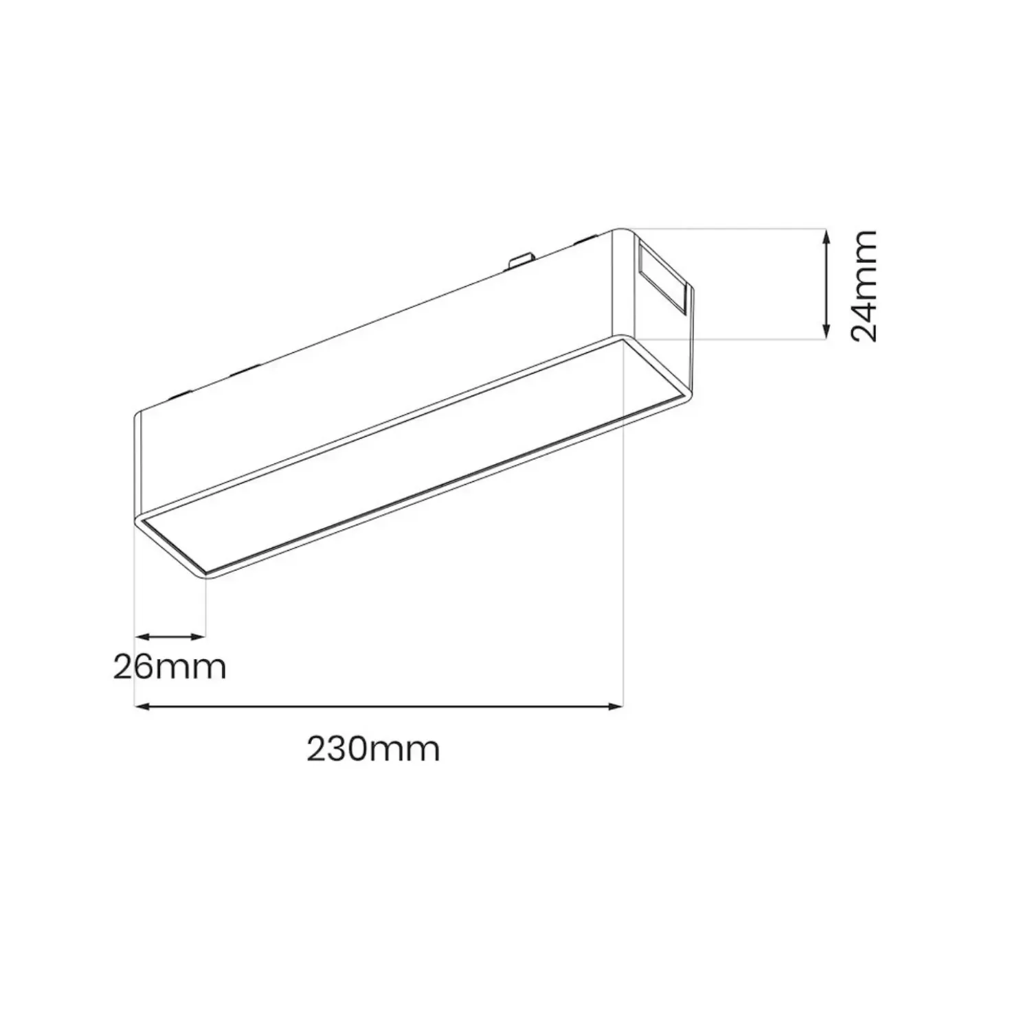 Lysskinne til SlimTrack Skinnesystem | 23cm | 24V | CCT | 1000lm | 10W | Hvid
