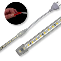 Lysskinne til Troldtekt 230V | 10m Sæt | Sort | LED | 3000K