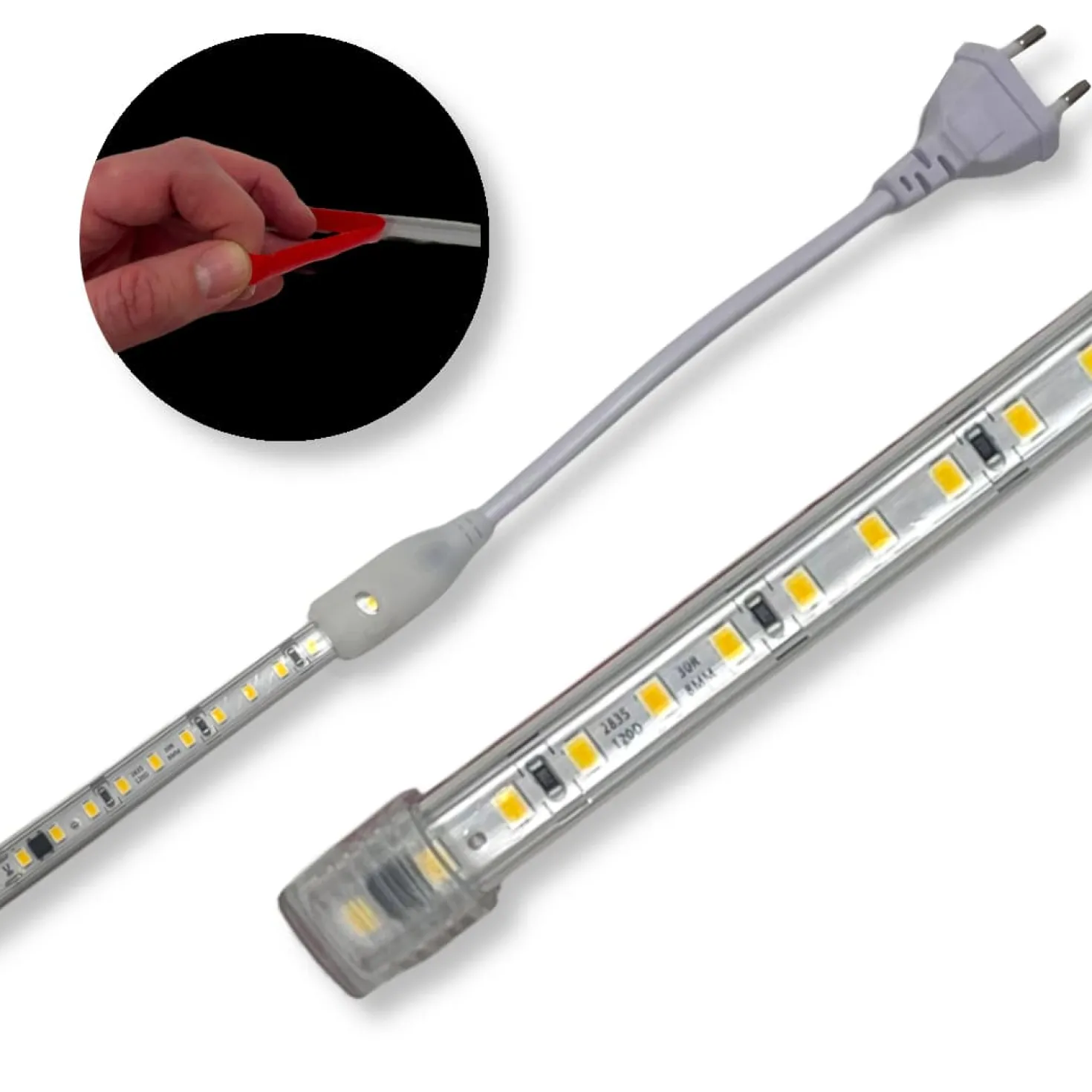 Lysskinne til Troldtekt 230V | 10m Sæt | Sort | LED | 3000K