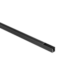1m Aluprofil med diffuser | 7,8x9mm | Sort | Til LED strip