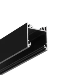 2m aluprofil | 23x25mm | Sort | Påbyg & Troldtekt | Sæt