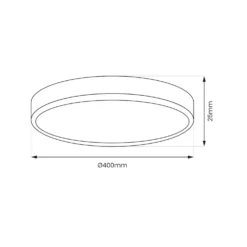 MAQ Plafond Lampe | Slim | Ø400mm | CCT | 3400lm | 32W | Hvid