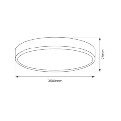 MAQ Plafond Lampe | Slim | Ø500mm | CCT | 4300lm | 40W | Hvid