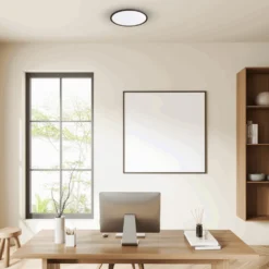 MAQ Plafond Lampe | Slim | Ø400mm | CCT | 3400lm | 32W | Sort