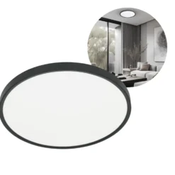 MAQ Plafond Lampe | Slim | Ø400mm | CCT | 3400lm | 32W | Sort