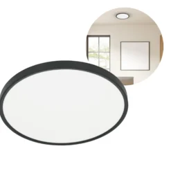 MAQ Plafond Lampe | Slim | Ø500mm | CCT | 4300lm | 40W | Sort