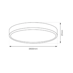 MAQ Plafond Lampe | Slim | Ø600mm | CCT | 5400lm | 50W | Hvid