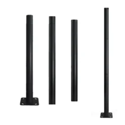Mast til Gadelampe | Lygtepæl | 3m | Ø60mm | BASE SG | Sort