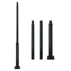 Mast til Gadelampe | Lygtepæl | 3m | Ø60mm | BASE SV | Sort