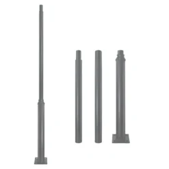 Mast til gadelampe | Lygtepæl | 3m | Ø60mm | BASE SV |Grå