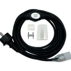 4m | HIGH230 Tilslutning | 230V LED Strip | IP67 | Kraftigt Gummi