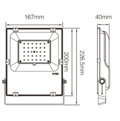 MiBoxer LED Projektør | 30W | RGB+CCT | 2.4Ghz RF | Zigbee 3.0 | FUTT03ZR