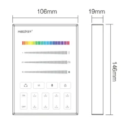 MiBoxer SPI Vægpanel | RGB | 1 Zone | Hvid | B9