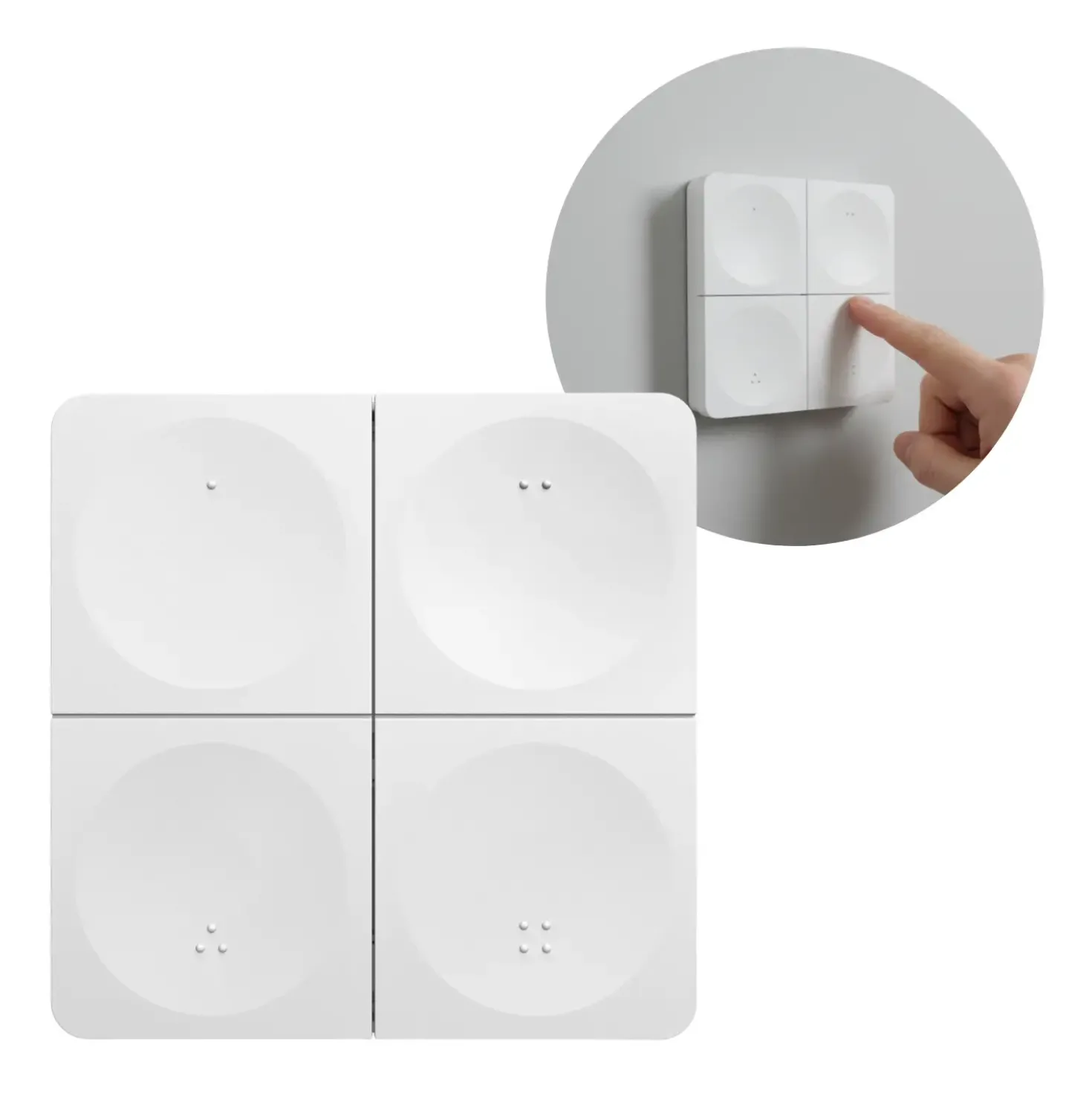 MiBoxer Vægpanel | Fjernbetjening | Dæmp+CCT | 4 Zoner | K4-W | Hvid