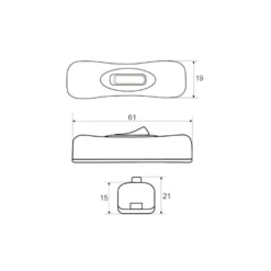 Mini afbryder | 12V/24V | Hvid
