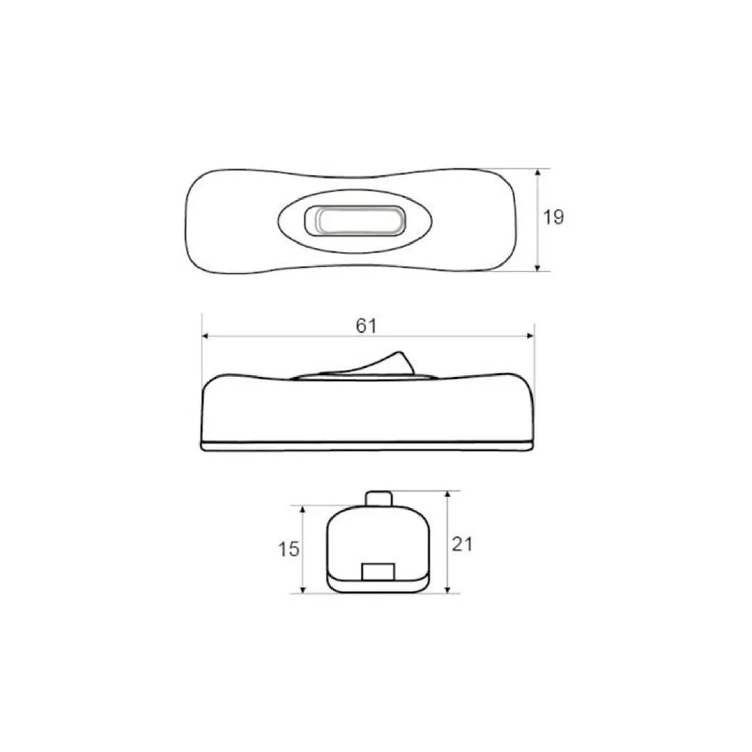Mini afbryder | 12V/24V | Hvid