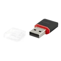Mini kortlæser | Micro SD/TF | Micro SDHC | USB 2.0 | Sort
