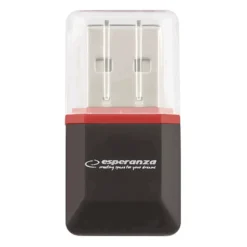 Mini kortlæser | Micro SD/TF | Micro SDHC | USB 2.0 | Sort