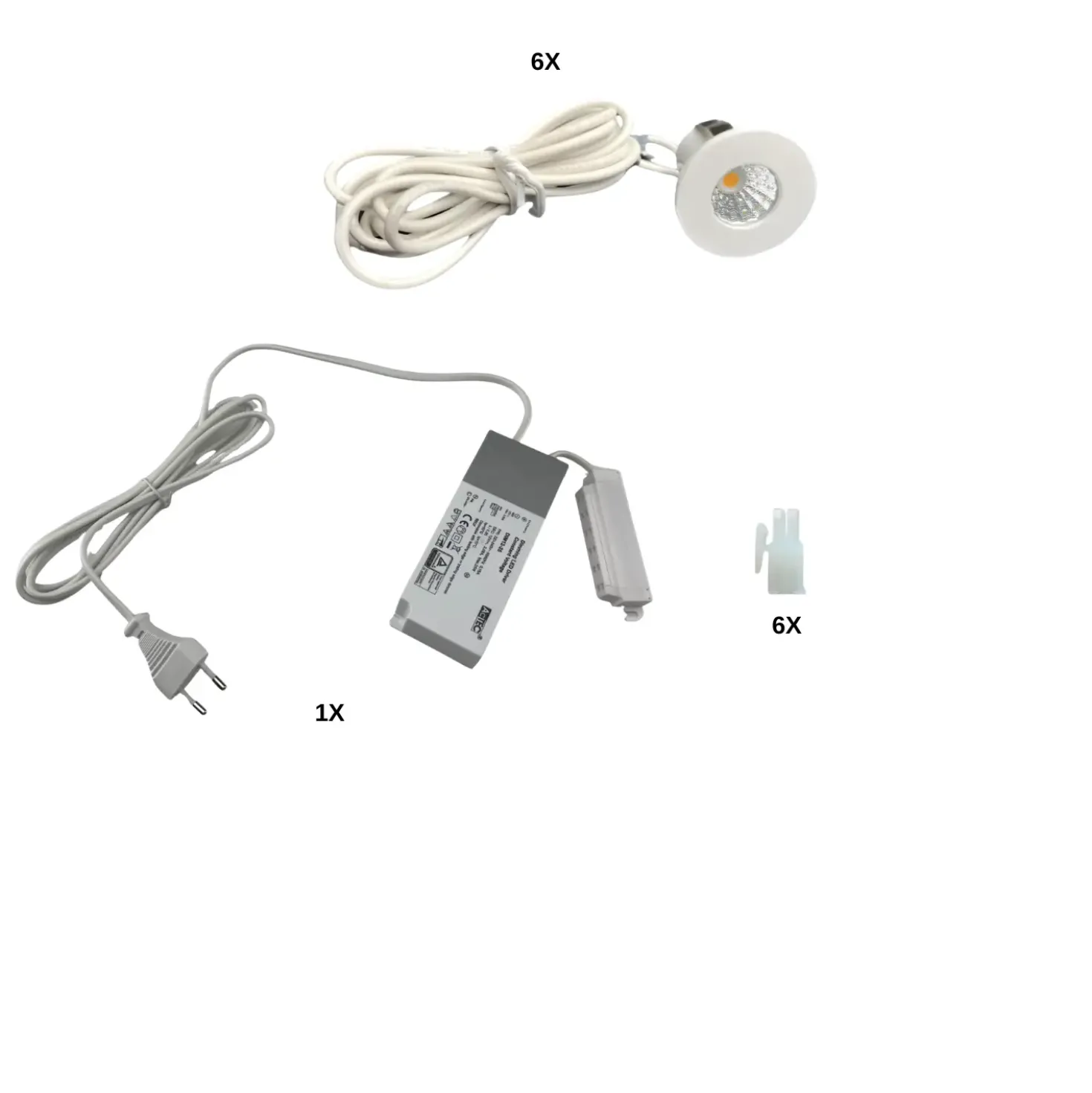 Mini Spot | 6-Pak | Stjernehimmel LED | 2800K | 240lm | 3W | Inkl. tilbehør | MITO MINI