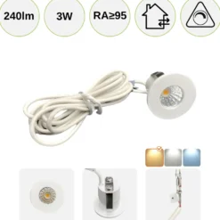 Mini Spot | 6-Pak | Stjernehimmel LED | 2800K | 240lm | 3W | Inkl. tilbehør | MITO MINI