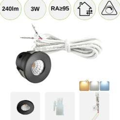 Mini Spot | 6-Pak | Stjernehimmel LED | 2800K | 240lm | 3W | Inkl. tilbehør | MITO MINI
