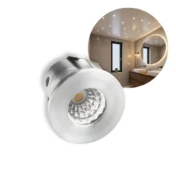 Mini Spot | Stjernehimmel LED | 2800K | 240lm | 3W | MITO MINI | Børstet stål