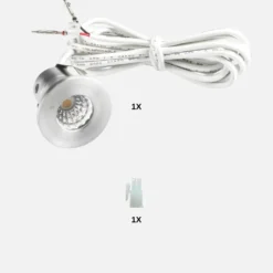Mini Spot | Stjernehimmel LED | 2800K | 240lm | 3W | MITO MINI | Børstet stål