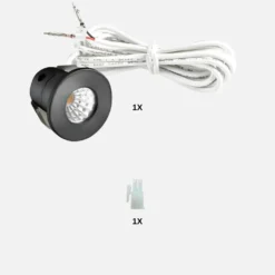 Mini Spot | Stjernehimmel LED | 2800K | 240lm | 3W | MITO MINI | Sort
