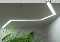2m LED Skinne | 23x21mm | Alu | LED Profil til Indbyg | Sæt