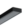 2m LED Skinne | 23x9mm | Sort | LED Profil til Påbyg | Sæt