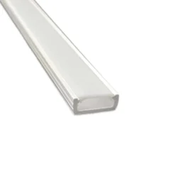 1m Plastprofil | 16x7mm | Hvid | Passer til LED strips | Slim