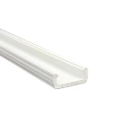 1m Plastprofil | 16x7mm | Hvid | Passer til LED strips | Slim