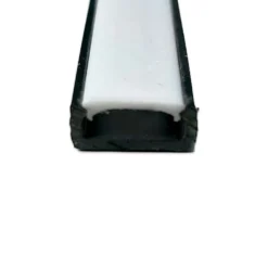 1m Plastprofil | 16x7mm | Sort | Passer til LED strips | Slim