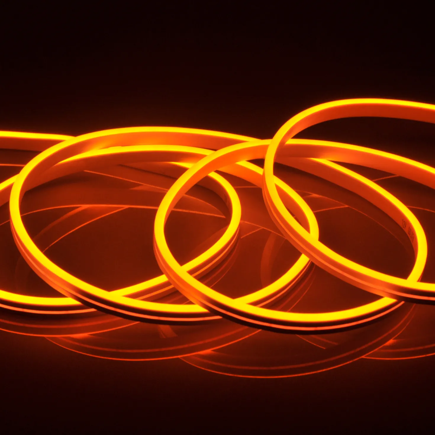 Neon LED Strip 24V | 5m | 6mm | Orange | 350lm/m | 8W/m | IP65