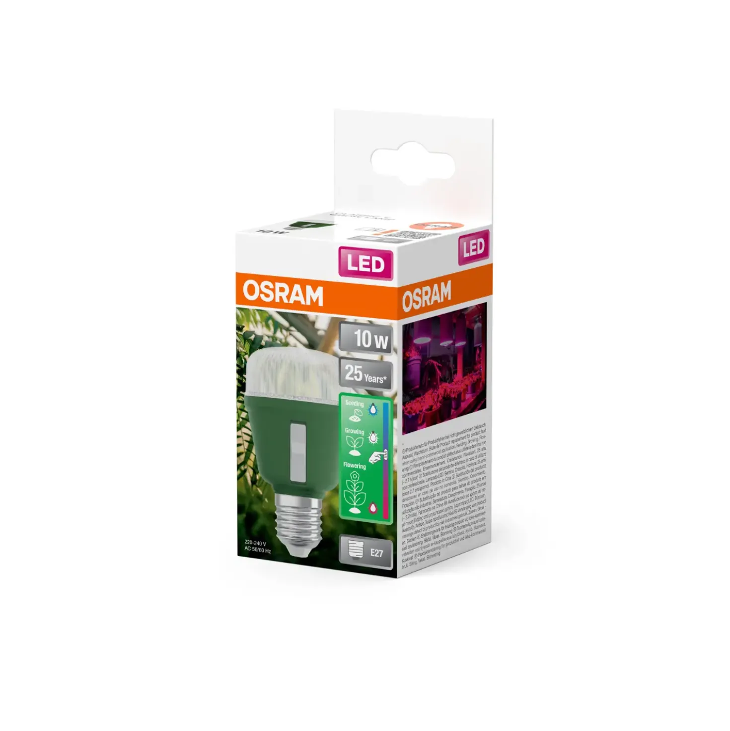 OSRAM Grolys Pære | Vækstspektrum | E27 | 330lm | 10W