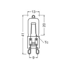 Osram Halopin | Halogen | Ovnpære | 25W | 230V | 2 pak