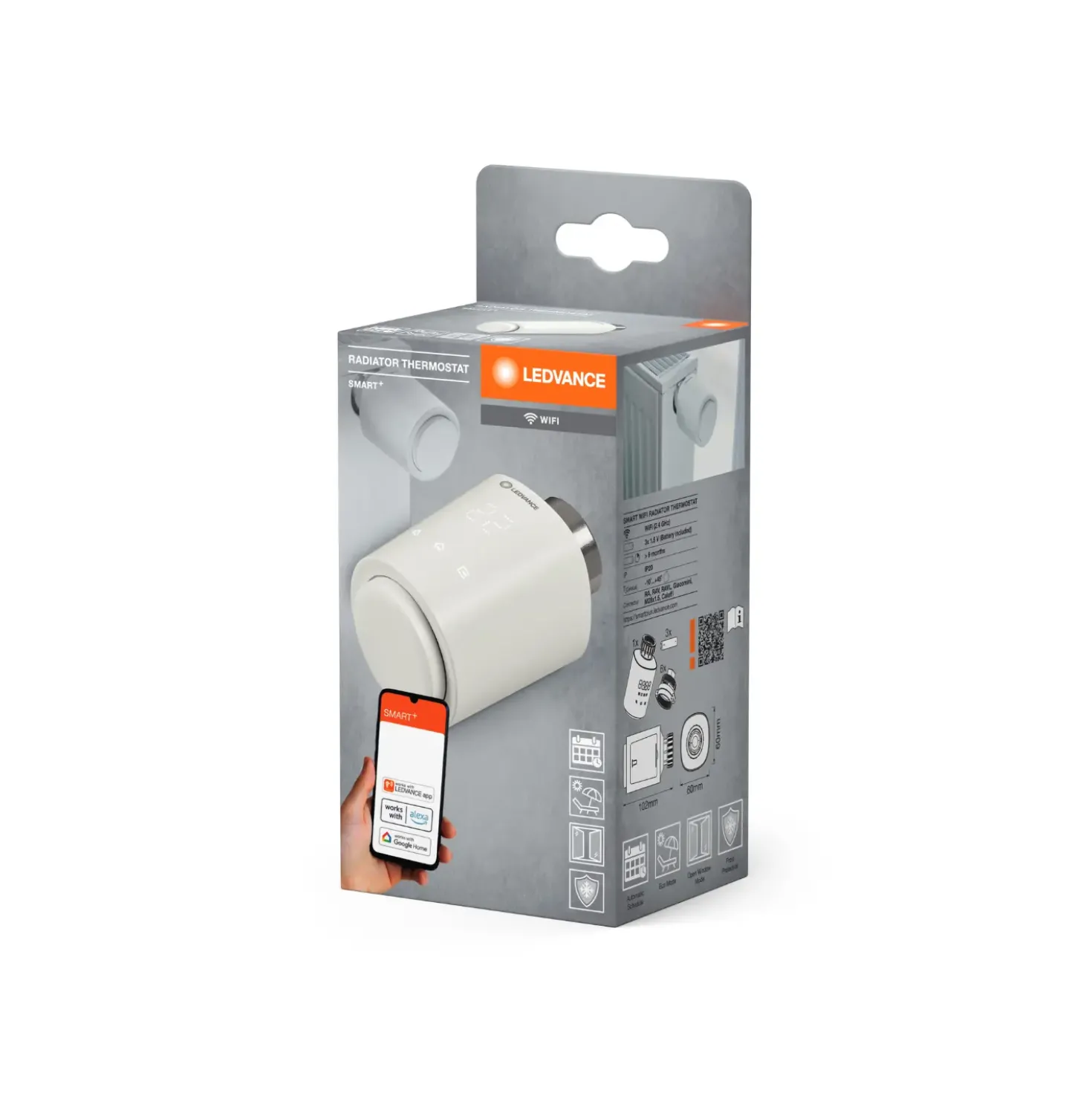 OSRAM Smart WiFi Radiator Termostat | 3-pak | Hvid