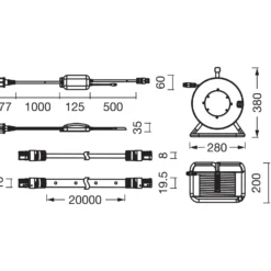 OSRAM SMD LED Strip 230V | 20m | RGB | 7W/m | IP65 | FLEX