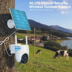 Overvågningskamera inkl. Solcellepanel | Udendørs | 4G | Pan Tilt