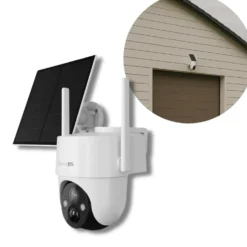 Overvågningskamera inkl. Solcellepanel | Udendørs | 4G | Pan Tilt