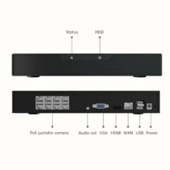 Overvågningskamera System | 8MP | Inkl. 4 PoE Kameraer og 2TB Harddisk | 8 Kanaler