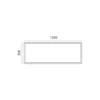 Påbygningsamme til LED Panel 30x120 | 45mm | Skrueløs | Hvid