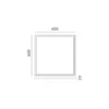 Påbygningsramme til LED Panel 60x60 | 63mm | Skrueløs | Hvid