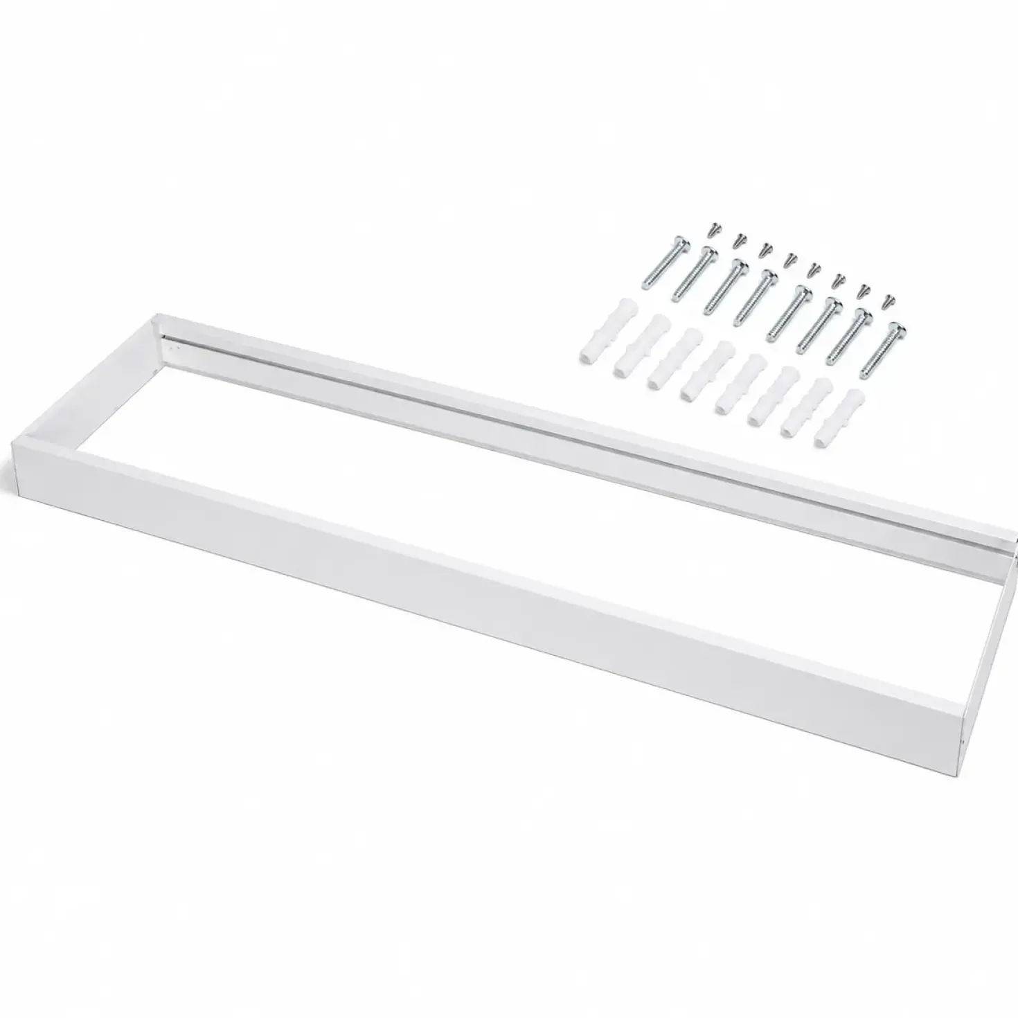 Påbygningsramme til LED Panel 30x120 | 68mm | Hvid