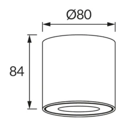 Påbygningsspot | Gu10 | IP54 | Sort | Zorba