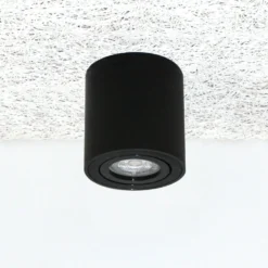 Påbygningsspots | 5 stk. pakke inkl. Gu10 3000K | Dæmpbar | Sort | m. Kip | Indendørs | 230V