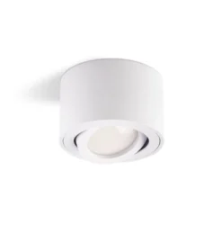 Påbygningsspots | 10 stk. pakke inkl. lyskilder 4000K | Hvid | m. Kip | Indendørs | 230V