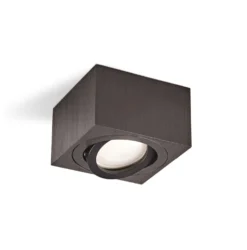 Påbygningsspots | 5 stk. pakke inkl. lyskilder 3000K | Firkant | Sort | m. Kip | Indendørs | 230V
